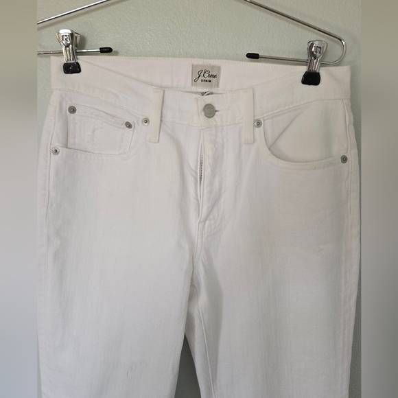 J Crew White Slim Boyfriend Jeans 25 - Picture 4 of 5